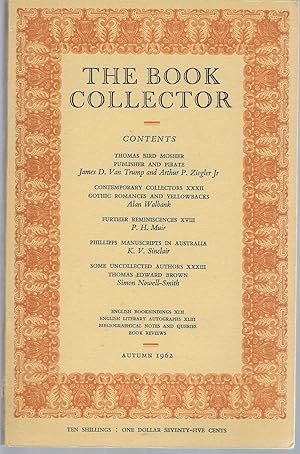 Seller image for The Book Collector Volume 11 No 3 Autumn 1962 for sale by Turn-The-Page Books