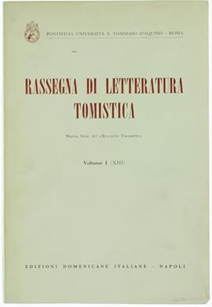 RASSEGNA DI LETTERATURA TOMISTICA. Volume I : Letteratura dell'anno 1966.: