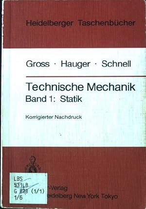 Seller image for Technische Mechanik Band 1., Statik. Heidelberger Taschenbcher Band 215, for sale by books4less (Versandantiquariat Petra Gros GmbH & Co. KG)