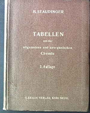 Bild des Verkufers fr Tabellen zu den Vorlesungen ber Allgemeine und anorganische Chemie. zum Verkauf von books4less (Versandantiquariat Petra Gros GmbH & Co. KG)