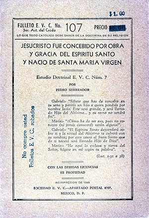 Imagen del vendedor de Jesucristo fue concebido por obra y gracia del espiritu santo y nacio de santa maria virgen a la venta por JP Livres