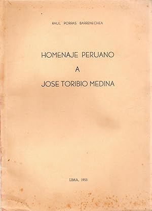 Imagen del vendedor de Homenaje Peruano a Jose Toribio Medina a la venta por JP Livres