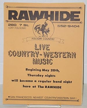 Four handbills from Rawhide country western bar