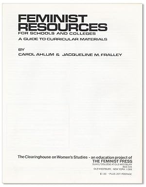 Seller image for Feminist Resources for Schools and Colleges: A Guide to Curriculum Materials for sale by Lorne Bair Rare Books, ABAA