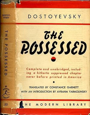 Seller image for THE POSSESSED: ML# 55.3; BALLOON CLOTH; FIRST MODERN LIBRARY EDITION, 1936 for sale by Shepardson Bookstall