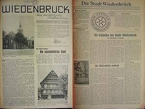 Image du vendeur pour WIEDENBRCK. Stdte-Beilage des "Hannoverschen Kuriers vom 30. Dezember 1932. + DIE STADT WIEDENBRCK. Sonderbeilage zum NS. Volksblatt fr Westfalen vom 26. Januar 1935. (2 Hefte in einem Buch). mis en vente par Antiquariat Bookfarm