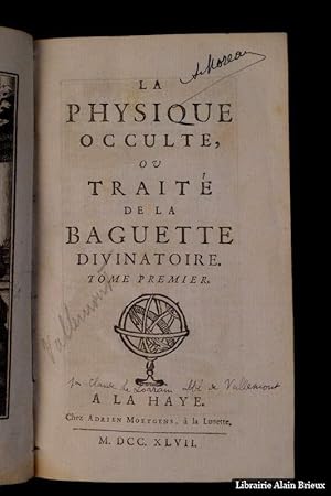 Bild des Verkufers fr La Physique occulte, ou Trait de la baguette divinatoire zum Verkauf von Librairie Alain Brieux