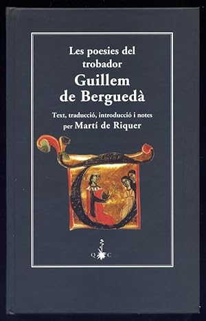 Bild des Verkufers fr Les Poesies del trobador Guillem de Bergued. Text, traducci, introducci i notes per. zum Verkauf von Hesperia Libros