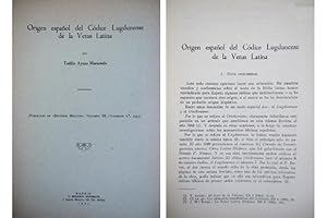 Imagen del vendedor de Origen espaol del Cdice Lugdunense de la Vetus Latina. a la venta por Hesperia Libros