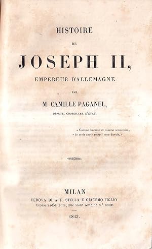 Immagine del venditore per Histoire de Joseph II, Empereur d'Allemagne venduto da Il Salvalibro s.n.c. di Moscati Giovanni