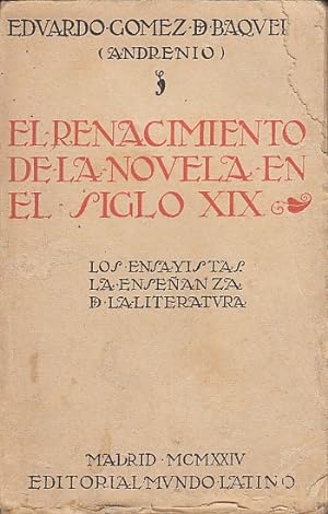 Imagen del vendedor de EL RENACIMIENTO DE LA NOVELA EN EL SIGLO XIX a la venta por Librera Vobiscum