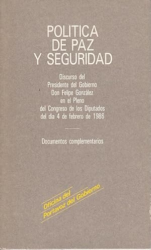 Seller image for POLTICA DE PAZ Y SEGURIDAD for sale by Librera Vobiscum