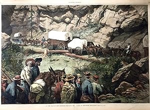 Image du vendeur pour [Print} On the Way to New Diggings - Halt in a Rough Pass of the Rocky Mountains mis en vente par PLAZA BOOKS ABAA