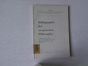 Seller image for Bibliographie der sowjwtischen Philosophie. Sovietica: Verffentlichungen des Ost-Europa Institut. Universitt Freiburg/Schweiz, II. for sale by Antiquariat Bookfarm