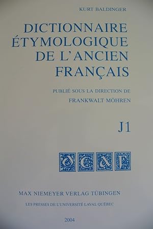 Seller image for Dictionnaire etymologique de l'ancien francais (DEAF). Fascicule J1. for sale by Antiquariat Bookfarm