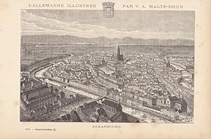 Strasbourg, Straßburg, Ill, Alsace-Lorraien, Holzstich um 1870 von Victor Adolph Malte - Brun (18...