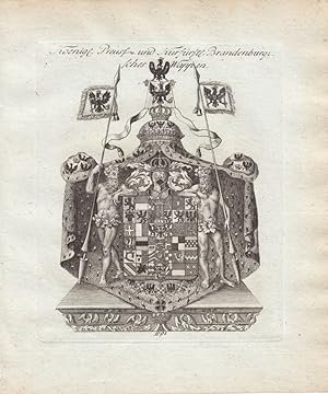 PREUSSEN: Koenigl. Preuss- und Kurfürstl. Brandenburgisches Wappen (1791). Kupferstiche bei Tyrof...