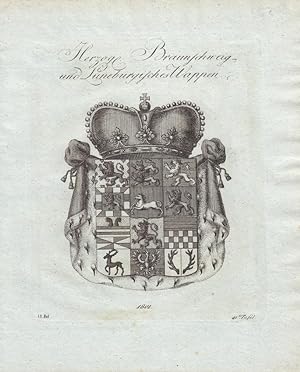 BRAUNSCHWEIG - LÜNEBURG: Herzogl. Braunschweig- und Lüneburgisches Wappen (1801). Kupferstiche be...