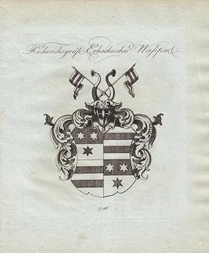 ERBACH: Hochreichsgräfl. Erbachisches Wappen (1796). Kupferstiche bei Tyroff, Nürnberg. Ca. 1786-...