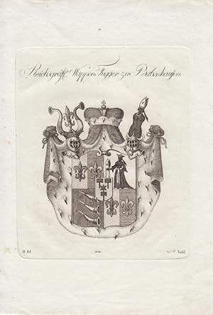 FUGGER: Reichsgräfl. Wappen Fugger zu Babenhausen (1802). Kupferstiche bei Tyroff, Nürnberg. Ca. ...