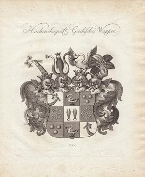 GIECH: Hochreichsgräfl. Giechisches Wappen (1794). Kupferstiche bei Tyroff, Nürnberg. Ca. 1786-18...