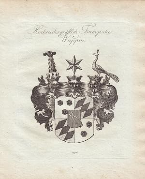 TÖRRING: Hochreichsgräfl. Törringisches Wappen (1794). Kupferstiche bei Tyroff, Nürnberg. Ca. 178...