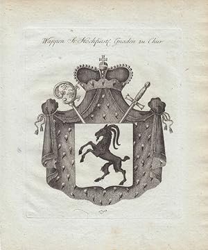 Wappen Sr. Hochfürstl. Gnaden. (1793). Kupferstiche bei Tyroff, Nürnberg. Ca. 1790-1810. Meist da...