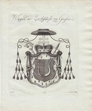 Wappen des Erzbischofs. (1801). Kupferstiche bei Tyroff, Nürnberg. Ca. 1790-1810. Meist datiert (...