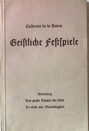 Seller image for Geistliche Festspiele. 1.Band. for sale by books4less (Versandantiquariat Petra Gros GmbH & Co. KG)