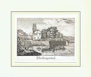 Heilbronn. Neckargartach, Heilbronn. Lithographie, Steindruck aus der seltenen Ansichtenfolge der...