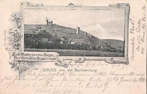 Bild des Verkufers fr Gruss von der Sachsenburg. Ansichtskarte in Lichtdruck. Abgestempelt Frankenhausen 02.04.1902. zum Verkauf von Antiquariat Heinz Tessin