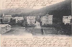 Villen am Gottlob. Ansichtskarte in Lichtdruck. Abgestempelt Friedrichsroda 28.07.1901.