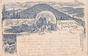 Ansichtskarte. Gruss vom Inselberg. Abgestempelt - Inselberg 9.8.1894. Ankunftsstempel - Hamburg ...