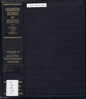 Seller image for Colorimetric Methods of Analysis: Supplement to Inorganic Determinations, Vol. II, Vol. IIA (2A) for sale by SUNSET BOOKS