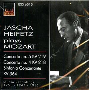 Bild des Verkufers fr Jascha Heifetz plays Mozart. Concerto no. 5 KV 219. Concerto no. 4 KV 218. Sinfonia Concertante KV 364. Studio Recordings 1951 - 1947 - 1956. zum Verkauf von FIRENZELIBRI SRL