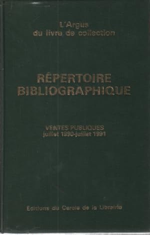 Repertoire bibliographique / ventes publiques juillet 1990-juillet 1991
