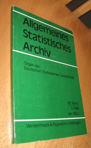 Allgemeines Statistisches Archiv - 82. Band 1/1998 Jan/März