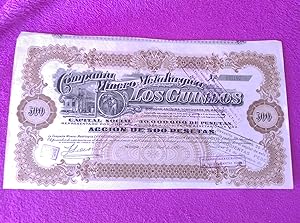 COMPAÑIA MINERO METALURGICA LOS GUINDOS 1920