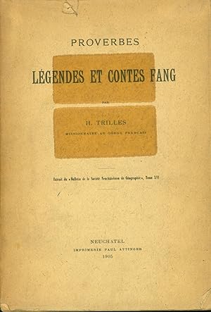 Seller image for Proverbes, legendes et contes Fang for sale by Eureka Books