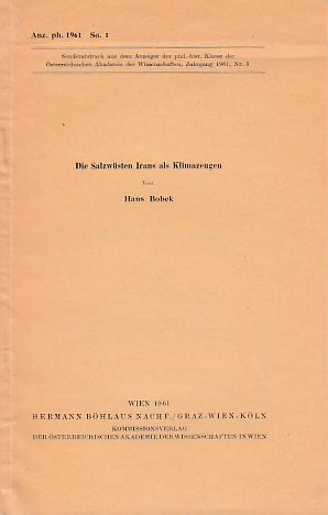 Bild des Verkufers fr Die Salzwsten Irans als Klimazeugen. zum Verkauf von Fundus-Online GbR Borkert Schwarz Zerfa