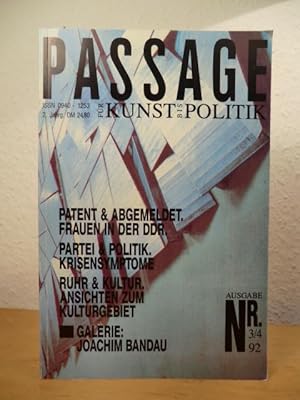 Bild des Verkufers fr Passage. Fr Kunst bis Politik. Ausgabe 3/4 - 2. Jahrgang, 1992 zum Verkauf von Antiquariat Weber