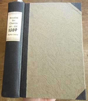 Bild des Verkufers fr Justus Liebig's Annalen der Chemie 1889. Band 251 -252. Zwei Teile mit jeweils 3 Heften in einem Band. zum Verkauf von Antiquariat Carl Wegner