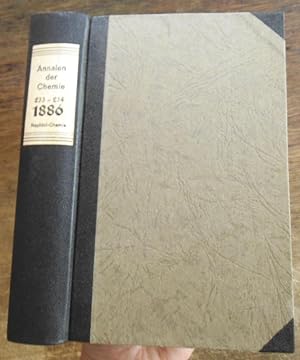 Bild des Verkufers fr Justus Liebig's Annalen der Chemie 1886. Band 233 -234. Zwei Teile mit jeweils 3 Heften in einem Band. zum Verkauf von Antiquariat Carl Wegner