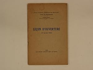 Seller image for Ecole Nationale Suprieure des Beaux-Arts Cours de Perspective Leon d'ouverture 16 Janvier 1932 for sale by A Balzac A Rodin