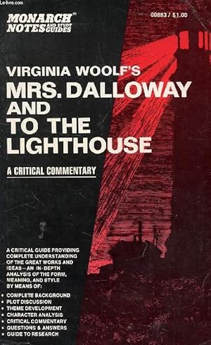 Immagine del venditore per VIRGINIA WOOLF'S Mrs. DALLOWAY AND TO THE LIGHTHOUSE, A Critical Commentary venduto da Le-Livre