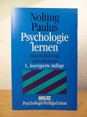 Bild des Verkufers fr Psychologie lernen. Eine Einfhrung und Anleitung zum Verkauf von Antiquariat Weber