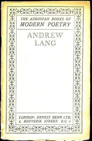 Image du vendeur pour The Augustan Books of Modern Poetry | Andrew Lang mis en vente par Little Stour Books PBFA Member