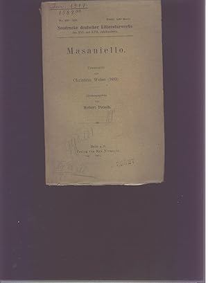 Masaniello Trauerspiel von Christian Weise (1683)