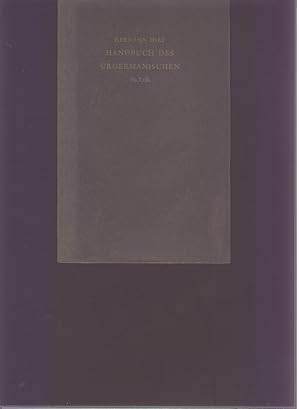 Bild des Verkufers fr Handbuch des Urgermanischen Teil III Abriss der Syntax zum Verkauf von Windau Antiquariat