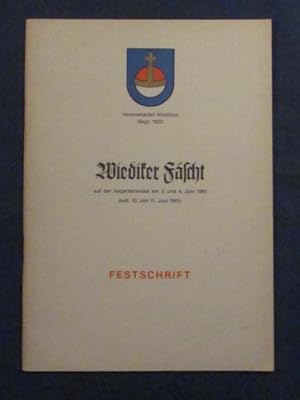 Wiediker Fäscht auf der Aegertenwiese am 3. und 4. Juni 1961 (evtl. 10 und 11. Juni 1961). Festsc...
